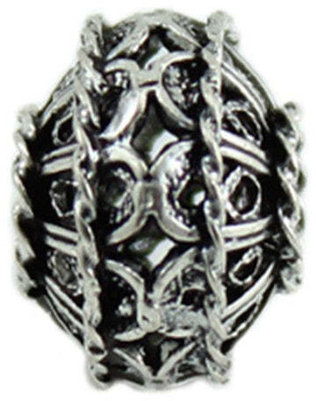 Charm in argento brunito bottone filigrana sarda per bracciale base Filu & Trama