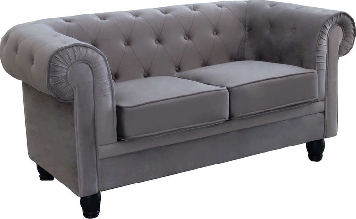 CHESTERFIELD---divano-vintage-in-velluto-2-posti-cm-152x74x82-h-Grigio-Milani-Home