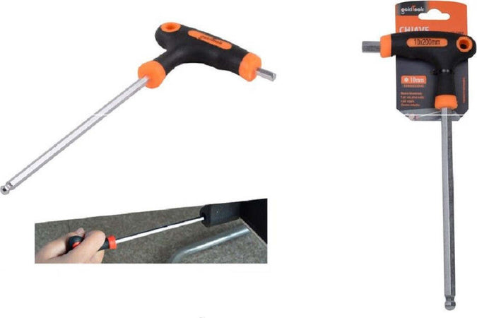 Chiave A Brugola T Trapezoidale Punta Tonda 10x200mm Impugnatura Ergonomica 91801 Fai da te/Utensili elettrici e a mano/Utensili a mano/Chiavi e chiavi inglesi/Chiavi esagonali Trade Shop italia - Napoli, Commerciovirtuoso.it