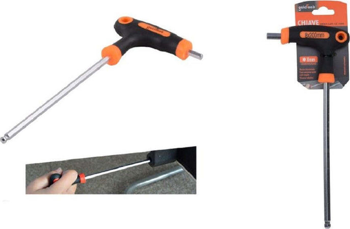 Chiave A Brugola T Trapezoidale Punta Tonda 8x200mm Impugnatura Ergonomica 91800 Fai da te/Utensili elettrici e a mano/Utensili a mano/Chiavi e chiavi inglesi/Chiavi esagonali Trade Shop italia - Napoli, Commerciovirtuoso.it