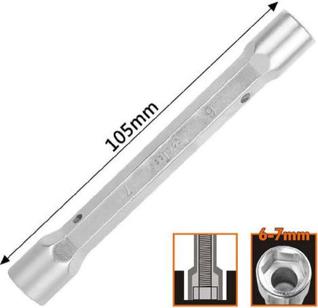 Chiave A Bussola Tubo Esagonale Da 105 Mm Doppie Bocche Esagonali 6-7 Mm 97547 Fai da te/Utensili elettrici e a mano/Utensili a mano/Chiavi e chiavi inglesi/Chiavi a bussola Trade Shop italia - Napoli, Commerciovirtuoso.it