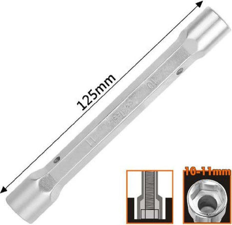 Chiave A Bussola Tubo Esagonale Da 125 Mm Doppie Bocche Esagonali 10-11 Mm 97549 Fai da te/Utensili elettrici e a mano/Utensili a mano/Chiavi e chiavi inglesi/Chiavi a bussola Trade Shop italia - Napoli, Commerciovirtuoso.it