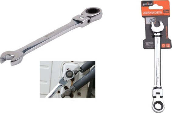 Chiave-A-Cricchetto-Combinata-13mm-Testa-Pieghevole-Cromo-Vanadio-Utensile-91735