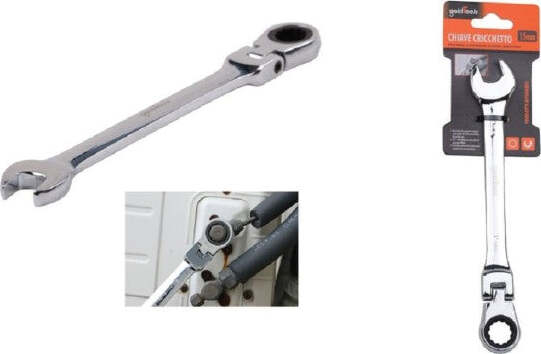 Chiave-A-Cricchetto-Combinata-15mm-Testa-Pieghevole-Cromo-Vanadio-Utensile-91736