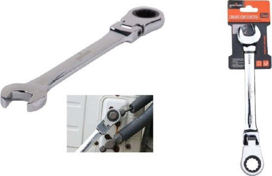 Chiave-A-Cricchetto-Combinata-18mm-Testa-Pieghevole-Cromo-Vanadio-Utensile-91739
