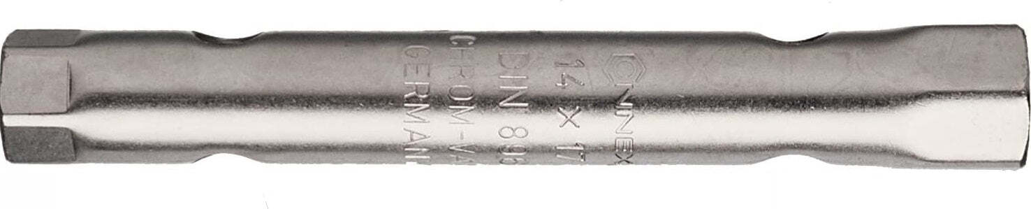 CHIAVE-A-TUBO-DOPPIA-DRITTA-CON-BOCCHE-ESAGONALI---IN-ACCIAIO-CROMO-VANADIO---MISURE-14/17MM
