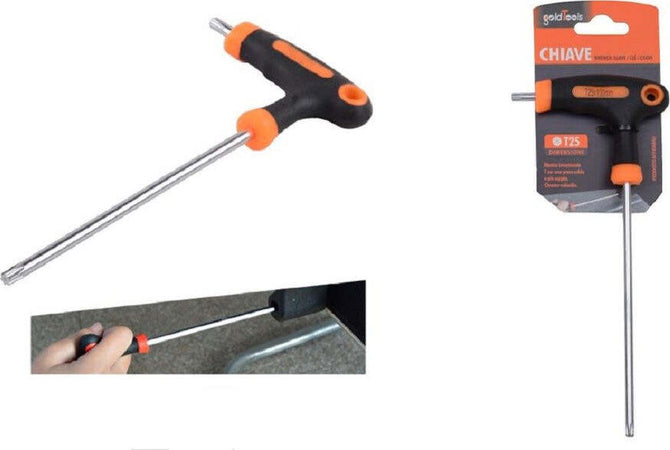 Chiave Brugola T Trapezoidale Punta Stella T25x100mm Impugnatura Ergonomica 91805 Fai da te/Utensili elettrici e a mano/Utensili a mano/Chiavi e chiavi inglesi/Chiavi esagonali Trade Shop italia - Napoli, Commerciovirtuoso.it