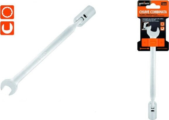 Chiave-Combinata-13mm-Fissa-E-A-Bussola-Poligonale-Con-Snodo-Cromo-Vanadio-97561