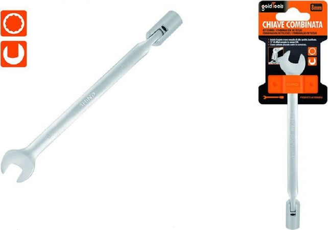 Chiave Combinata 8 Mm Fissa E A Bussola Poligonale Con Snodo Cromo Vanadio 97556 Fai da te/Utensili elettrici e a mano/Utensili a mano/Chiavi e chiavi inglesi/Chiavi combinate Trade Shop italia - Napoli, Commerciovirtuoso.it