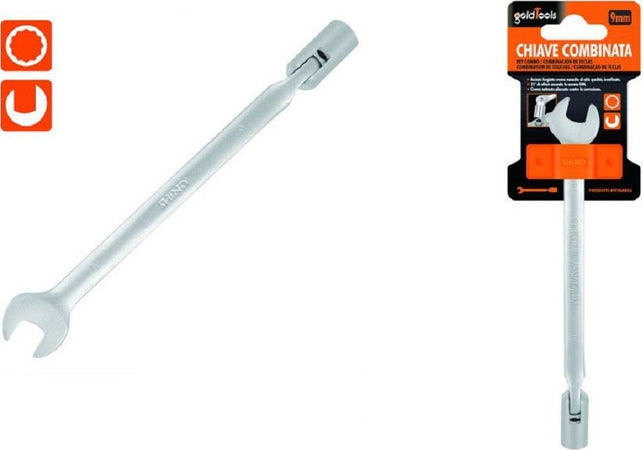 Chiave Combinata 9 Mm Fissa E A Bussola Poligonale Con Snodo Cromo Vanadio 97557 Fai da te/Utensili elettrici e a mano/Utensili a mano/Chiavi e chiavi inglesi/Chiavi combinate Trade Shop italia - Napoli, Commerciovirtuoso.it