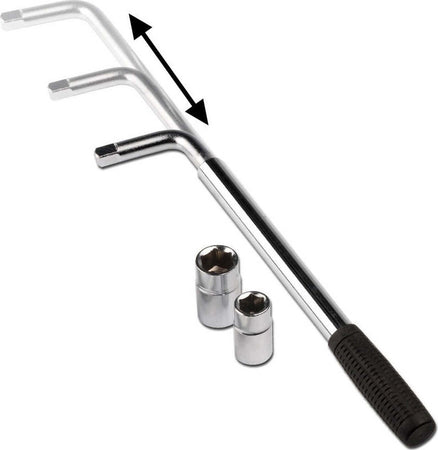 CHIAVE ESAGONALE PER DADI RUOTE AUTO AUTOMOBILE TELESCOPICA 2 INSERTI IN ACCIAIO Auto e Moto/Attrezzi per veicoli/Attrezzi per cerchioni e pneumatici/Chiavi a pipa e a croce Trade Shop italia - Napoli, Commerciovirtuoso.it