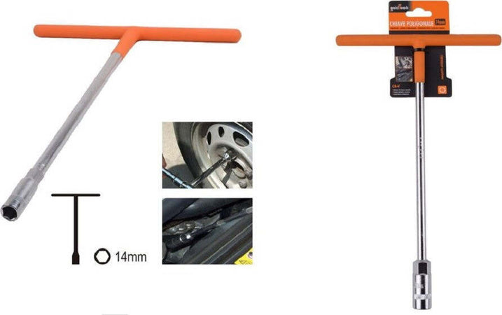 Chiave Poligonale Impugnatura Tipo A T Da 14 Mm Con Bussola Esagonale Cr-v 91610 Fai da te/Utensili elettrici e a mano/Utensili a mano/Chiavi e chiavi inglesi/Chiavi a bussola Trade Shop italia - Napoli, Commerciovirtuoso.it