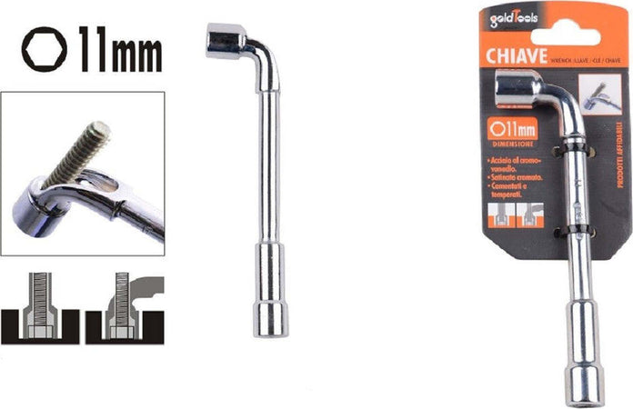 Chiave Tipo L Bussola 11mm Bocca Esagonale Cromo Vanadio Acciaio 91619 Ferramenta Fai da te/Utensili elettrici e a mano/Utensili a mano/Chiavi e chiavi inglesi/Chiavi a bussola Trade Shop italia - Napoli, Commerciovirtuoso.it