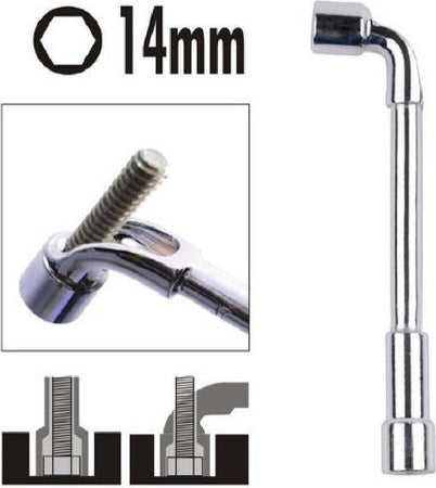 Chiave Tipo L Bussola 14mm Bocca Esagonale Cromo Vanadio Acciaio 91622 Ferramenta Fai da te/Utensili elettrici e a mano/Utensili a mano/Chiavi e chiavi inglesi/Chiavi a bussola Trade Shop italia - Napoli, Commerciovirtuoso.it