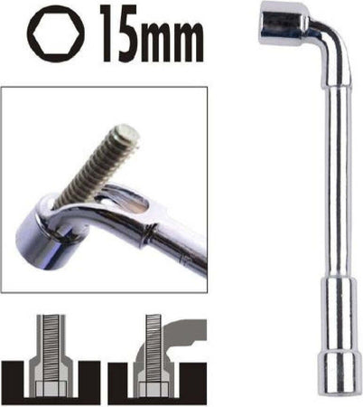 Chiave Tipo L Bussola 15mm Bocca Esagonale Cromo Vanadio Acciaio 91623 Ferramenta Fai da te/Utensili elettrici e a mano/Utensili a mano/Chiavi e chiavi inglesi/Chiavi a bussola Trade Shop italia - Napoli, Commerciovirtuoso.it