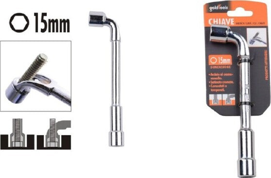 Chiave-Tipo-L-Bussola-15mm-Bocca-Esagonale-Cromo-Vanadio-Acciaio-91623-Ferramenta