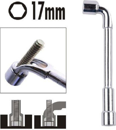 Chiave Tipo L Bussola 17mm Bocca Esagonale Cromo Vanadio Acciaio 91625 Ferramenta Fai da te/Utensili elettrici e a mano/Utensili a mano/Chiavi e chiavi inglesi/Chiavi a bussola Trade Shop italia - Napoli, Commerciovirtuoso.it