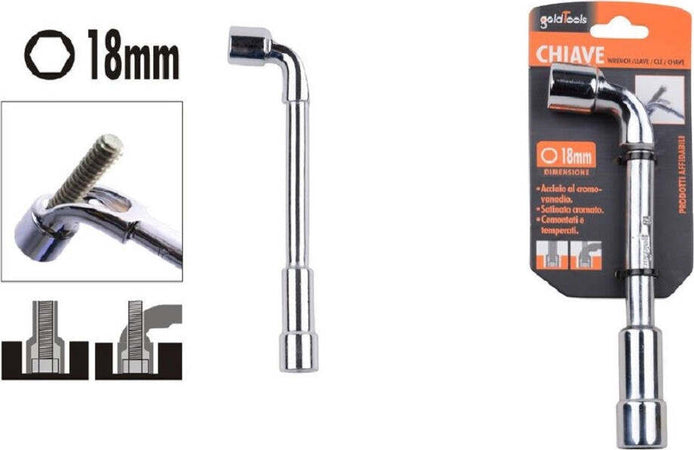 Chiave Tipo L Bussola 18mm Bocca Esagonale Cromo Vanadio Acciaio 91626 Ferramenta Fai da te/Utensili elettrici e a mano/Utensili a mano/Chiavi e chiavi inglesi/Chiavi a bussola Trade Shop italia - Napoli, Commerciovirtuoso.it