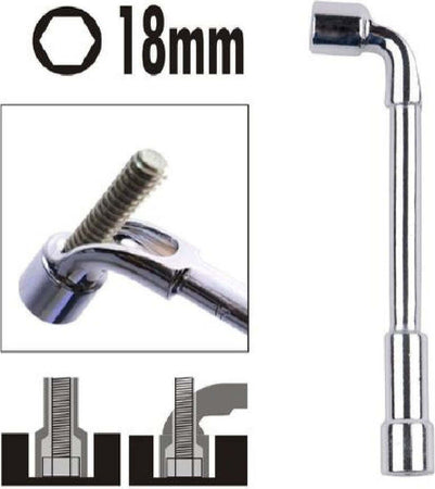 Chiave Tipo L Bussola 18mm Bocca Esagonale Cromo Vanadio Acciaio 91626 Ferramenta Fai da te/Utensili elettrici e a mano/Utensili a mano/Chiavi e chiavi inglesi/Chiavi a bussola Trade Shop italia - Napoli, Commerciovirtuoso.it