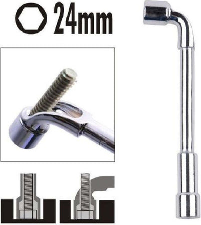 Chiave Tipo L Bussola 24mm Bocca Esagonale Cromo Vanadio Acciaio 91632 Ferramenta Fai da te/Utensili elettrici e a mano/Utensili a mano/Chiavi e chiavi inglesi/Chiavi a bussola Trade Shop italia - Napoli, Commerciovirtuoso.it