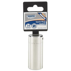Chiave a bussola per candele 3/8 lunghezza 65mm filettatura 14mm presa 21mm acciaio Draper Draper tools
