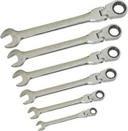 Chiavi Combinate A Cricchetto Con Snodo Set 6pz In Acciaio Cromo Vanadio Fai da te/Utensili elettrici e a mano/Utensili a mano/Chiavi e chiavi inglesi/Chiavi combinate Trade Shop italia - Napoli, Commerciovirtuoso.it