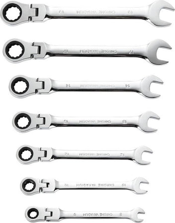 Chiavi-Snodo-A-Cricchetto-Set-7-Chiave-Fisse-Combinate-Snodabili-Tools