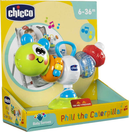 Chicco - gioco seggiolone bruchino ballerino, gioco elettronico con ventosa per seggiolone, con suoni, melodie e attività manuali, batterie incluse, multicolore, 6-36 mesi Giochi e giocattoli/Giocattoli prima infanzia/Giochi musicali Sanitaria Gioia del Bimbo - Villa San Giovanni, Commerciovirtuoso.it