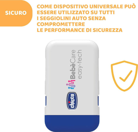 Chicco Bebècare Easy-Tech Dispositivo Anti Abbandono Universale per Seggiolino Auto App Bluetooth 3 Livelli di Allarme Allarmi Intelligenti Bianco/Blu BebeCare Easy-Tech Dispositivo AntiAbbandono Sanitaria Gioia del Bimbo - Villa San Giovanni, Commerciovirtuoso.it