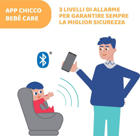 Chicco Bebècare Easy-Tech Dispositivo Anti Abbandono Universale per Seggiolino Auto App Bluetooth 3 Livelli di Allarme Allarmi Intelligenti Bianco/Blu BebeCare Easy-Tech Dispositivo AntiAbbandono Sanitaria Gioia del Bimbo - Villa San Giovanni, Commerciovirtuoso.it