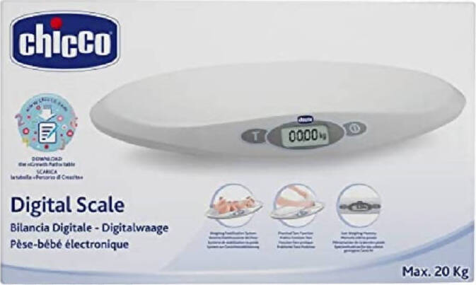 Chicco Bilancia Digitale per Neonati e Bambini da 30g a 20kg, Segue la Crescita del Bambino, Bilancia di Precisione Pesa Bimbi Chicco con Display LCD, Memorizzazione Ultima Pesata e Funzione Tara, Bianco Bilancia Digitale Sanitaria Gioia del Bimbo - Villa San Giovanni, Commerciovirtuoso.it