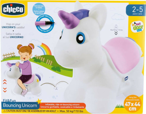 Chicco-Bouncy-Bouncing-Unicorn-Unicorno-cavalcabile-gonfiabile-rimbalzante,-Giochi-Bambini-2---5-anni-colore-rosa-bambina-femminuccia