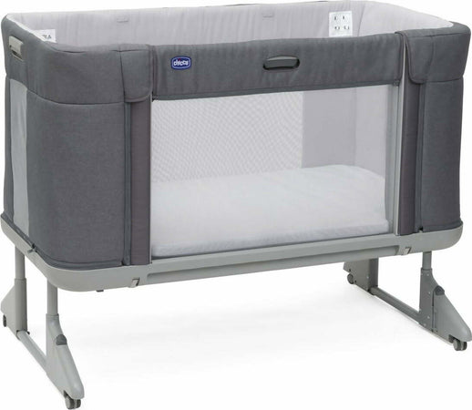 Chicco-Culla-Next2me-Forever-,-Slate-Grey,-Honey-Beige,-Culla-Neonato-Fianco-Letto,-Spondina-Apribile-Altezza-Regolabile,-vari-colori