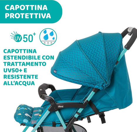 Chicco OHlalà 3 Passeggino Ultraleggero da 0 Mesi a 15 kg, Reclinabile e Pieghevole con Cestello Capiente, Chiusura Compatta, Parapioggia e Cappottina Estendibile, Sloth in Space, Blu Petrolio Passeggino Sanitaria Gioia del Bimbo - Villa San Giovanni, Commerciovirtuoso.it
