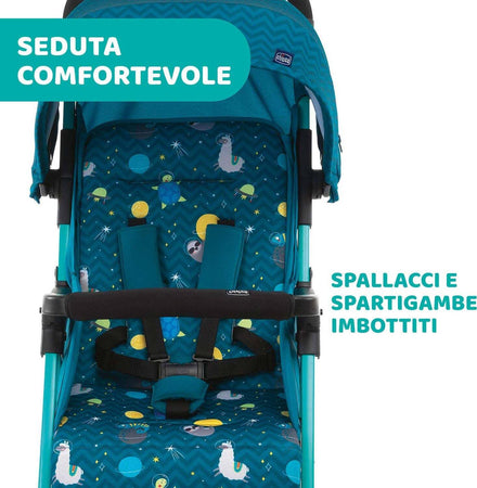 Chicco OHlalà 3 Passeggino Ultraleggero da 0 Mesi a 15 kg, Reclinabile e Pieghevole con Cestello Capiente, Chiusura Compatta, Parapioggia e Cappottina Estendibile, Sloth in Space, Blu Petrolio Passeggino Sanitaria Gioia del Bimbo - Villa San Giovanni, Commerciovirtuoso.it