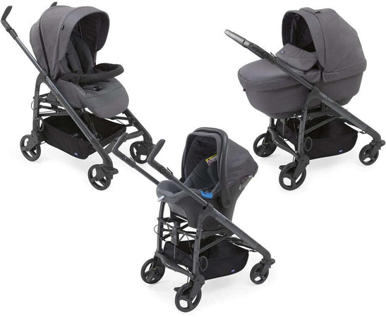 Chicco Passeggino Trio Love Up 3 In 1 Grigio da 0 A 36 Mesi Portata 18Kg