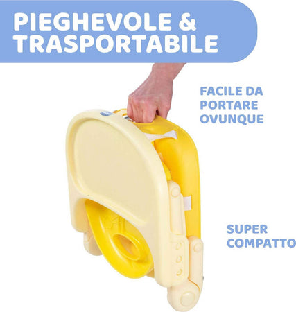 CHICCO Pocket Snack Rialzo Sedia per Bambini 6 Mesi - 3 Anni (15 kg), Seggiolino Pappa Alzasedia da Tavolo Portatile e Regolabile, con Chiusura Compatta e Vassoio Rimovibile - vari colori, saffron, giallo, dark grey, grigio, violetta, sage Prima infanzia/Allattamento e pappa/Seggioloni sedili e accessori/Rialzi sedia Sanitaria Gioia del Bimbo - Villa San Giovanni, Commerciovirtuoso.it