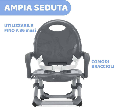CHICCO Pocket Snack Rialzo Sedia per Bambini 6 Mesi - 3 Anni (15 kg), Seggiolino Pappa Alzasedia da Tavolo Portatile e Regolabile, con Chiusura Compatta e Vassoio Rimovibile - vari colori, saffron, giallo, dark grey, grigio, violetta, sage Prima infanzia/Allattamento e pappa/Seggioloni sedili e accessori/Rialzi sedia Sanitaria Gioia del Bimbo - Villa San Giovanni, Commerciovirtuoso.it