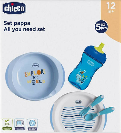 Chicco Set Pappa 12 M+ Bimba Rosa Bimbo Azzurro Blu Con Training Cup Posate 2 Piatti Prima infanzia/Allattamento e pappa/Stoviglie/Set di stoviglie Sanitaria Gioia del Bimbo - Villa San Giovanni, Commerciovirtuoso.it