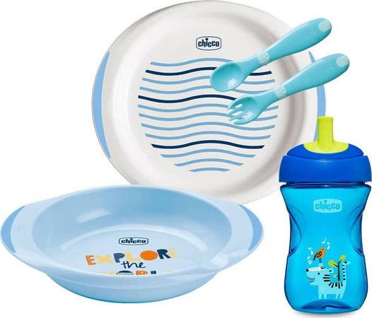 Chicco Set Pappa 12 M+ Bimba Rosa Bimbo Azzurro Blu Con Training Cup Posate 2 Piatti Prima infanzia/Allattamento e pappa/Stoviglie/Set di stoviglie Sanitaria Gioia del Bimbo - Villa San Giovanni, Commerciovirtuoso.it