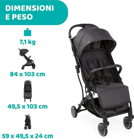 Chicco-Trolley-Me-Passeggino-Leggero-Da-0-Mesi-A-15-Kg,-Passeggino-Reclinabile-E-Pieghevole-Con-Funzione-Trolley,-Chiusura-Compatta,-Parapioggia-E-Cappottina-Estendibile,-Portata-Massima-18-Kg,-Tre-Colori,-Lime,-Calypso-Blue,-Stone