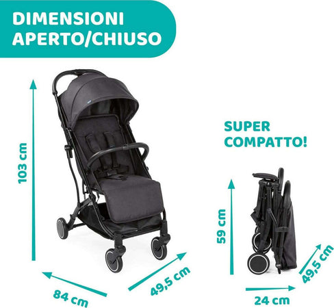 Chicco-Trolley-Me-Passeggino-Leggero-Da-0-Mesi-A-15-Kg,-Passeggino-Reclinabile-E-Pieghevole-Con-Funzione-Trolley,-Chiusura-Compatta,-Parapioggia-E-Cappottina-Estendibile,-Portata-Massima-18-Kg,-Tre-Colori,-Lime,-Calypso-Blue,-Stone