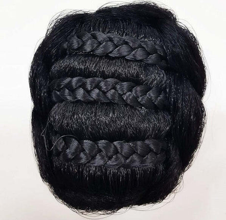 Chignon-Capelli-Sintetici-Nero-K5-Treccia-Donna-Pettinatura-Acconciature