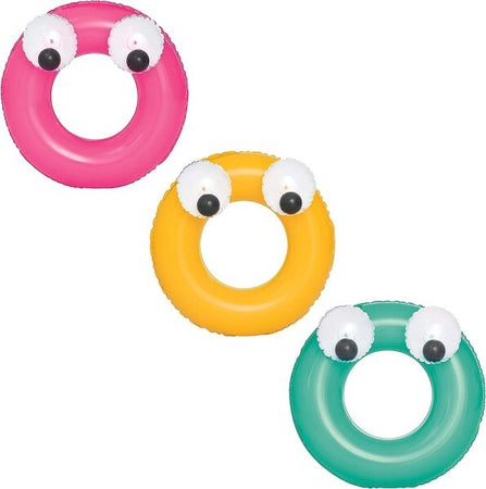 Ciambella-Salvagente-Gonfiabile-Bambini-3-6anni-Occhi-Mobili-61cm-3-Colori-36114