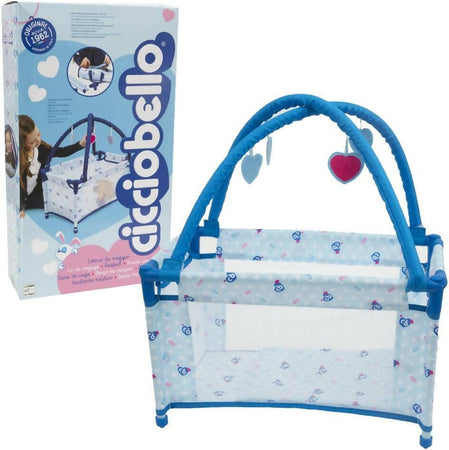 Cicciobello - Travel Bed, Lettino Pieghevole E Salvaspazio Con Accessori, Da Viaggio, Richiudibile E Trasportabile, Dotato Di Giostrina, A Partire Dai 3 Anni, Giochi Preziosi, Ccb26000