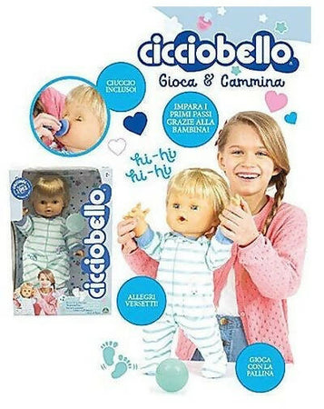 Cicciobello Gioca E Cammina Impara Cicciobello Bambolotto Primi Passi Con Te Fa Teneri Versetti Con Ciuccio E Pallina, Per Bambine A Partire Dai 2 Anni, Giochi Preziosi, Ccb84000