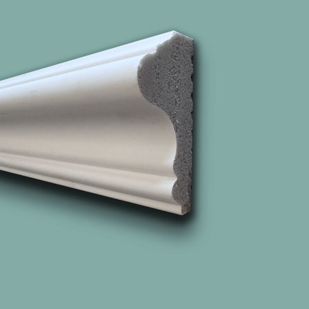 Profilo TORO - CIMA per boiserie in Polimeri Bianco RAL 9016 verniciabile 57X25mm (Prezzo al metro)