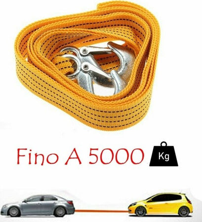 Cinghia-Cavo-Da-Traino-Sos-Auto-Super-Resistente-Fune-Corda-2-Ganci-5000kg