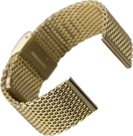 Cinturino-Maglia-Milano-Universale-Ricambio-Orologio-Larghezza-22mm-Oro
