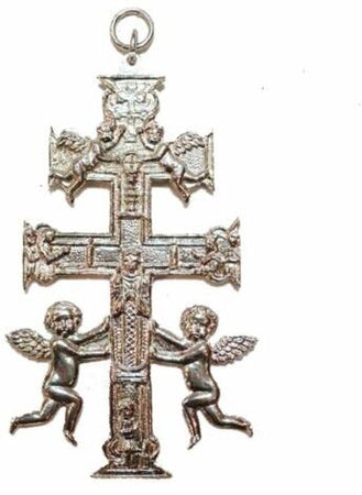 Ciondolo Cruz De Caravaca in Ferro Con Orazione Santería Esoterismo Ciondolo Pendente Croce Di Caravaca